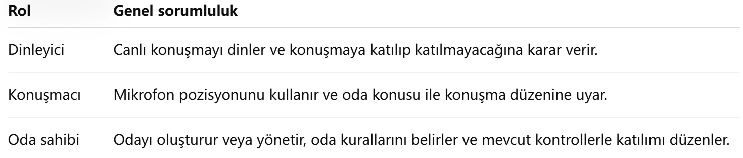 Sesli sohbet odaları nasıl çalışır.